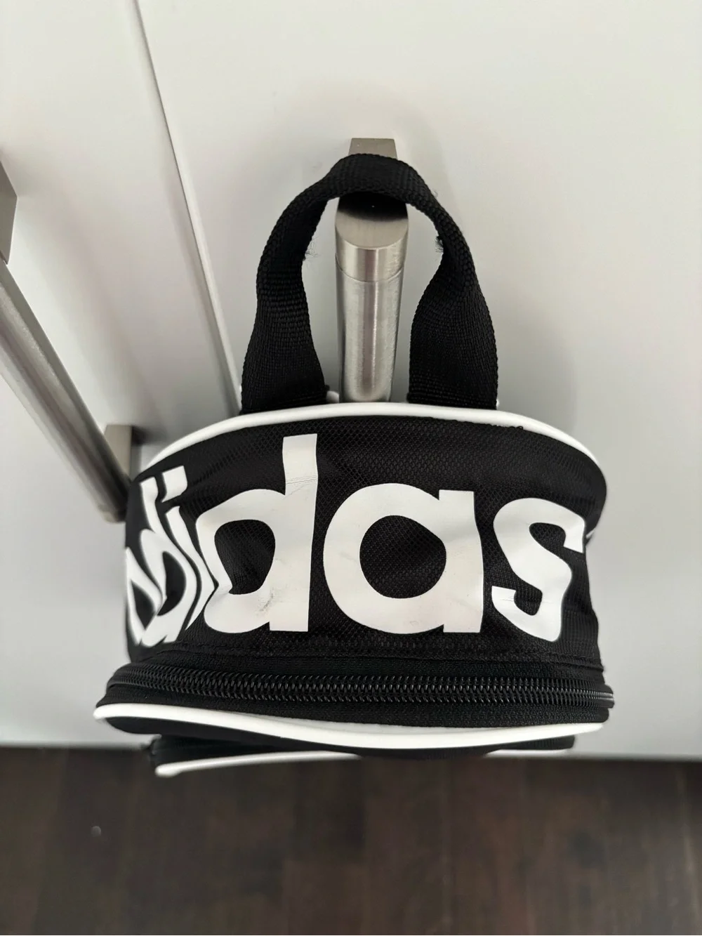 adidas Black and White Trefoil Mini Backpack